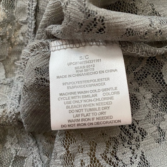 Gray Lace Sheer Top - Picture 4 of 5
